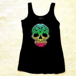 No Boundaries W Tank Top Black Size M (7-9) Skull